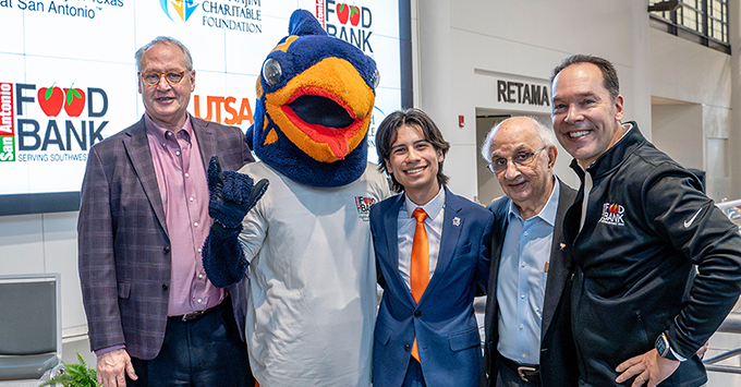 UTSA president with Harvey Najim